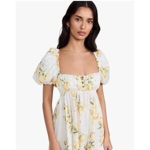 For Love And‎ Lemon For VS Serafina Citrus Print Open Back Mini Dress Large